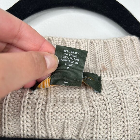 Eddie Baurer‎ 100% cotton beige knit heavy cardigan size small - Picture 3 of 9